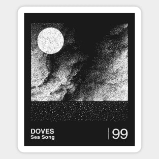 Doves / Sea Song / Minimalist Graphic Artwork Design Magnet